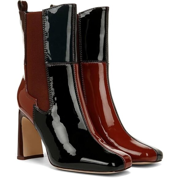 Circus by Sam Edelman Multicolor Patent Heeled Ankle Boots  9.5 - Picture 1 of 10